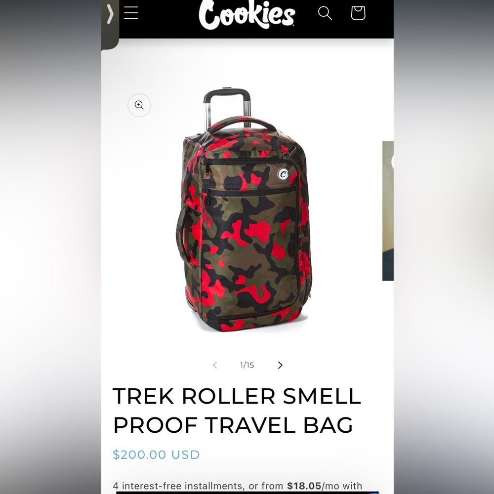 Cookies travel bag